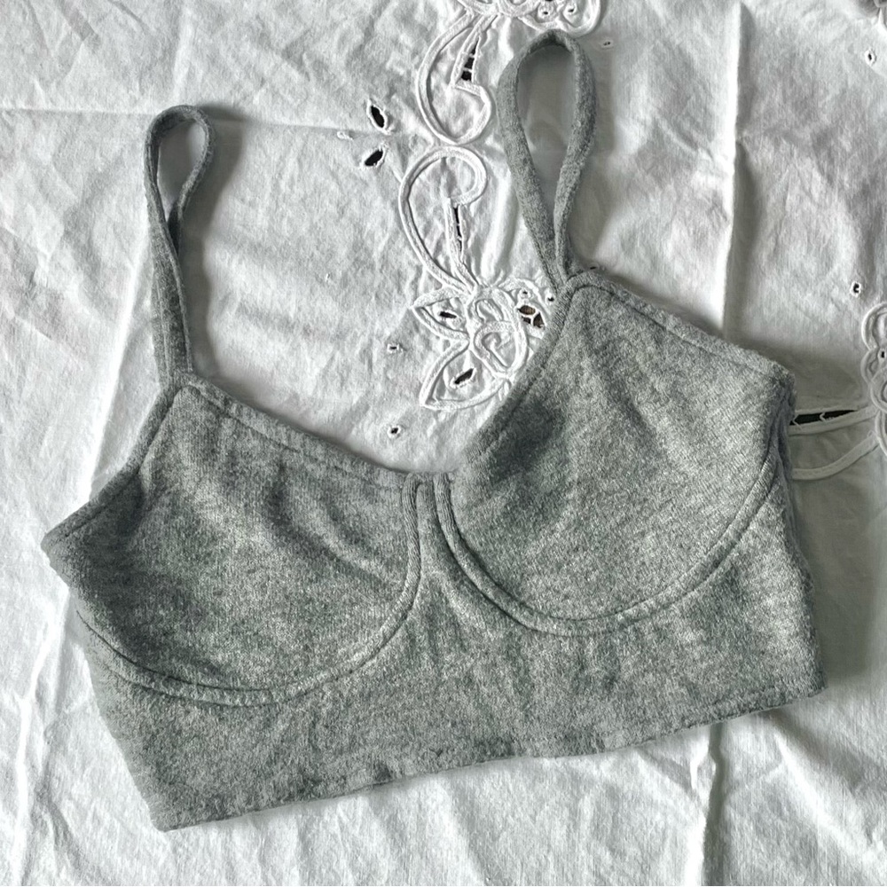 Gray Knit Zara Bralette